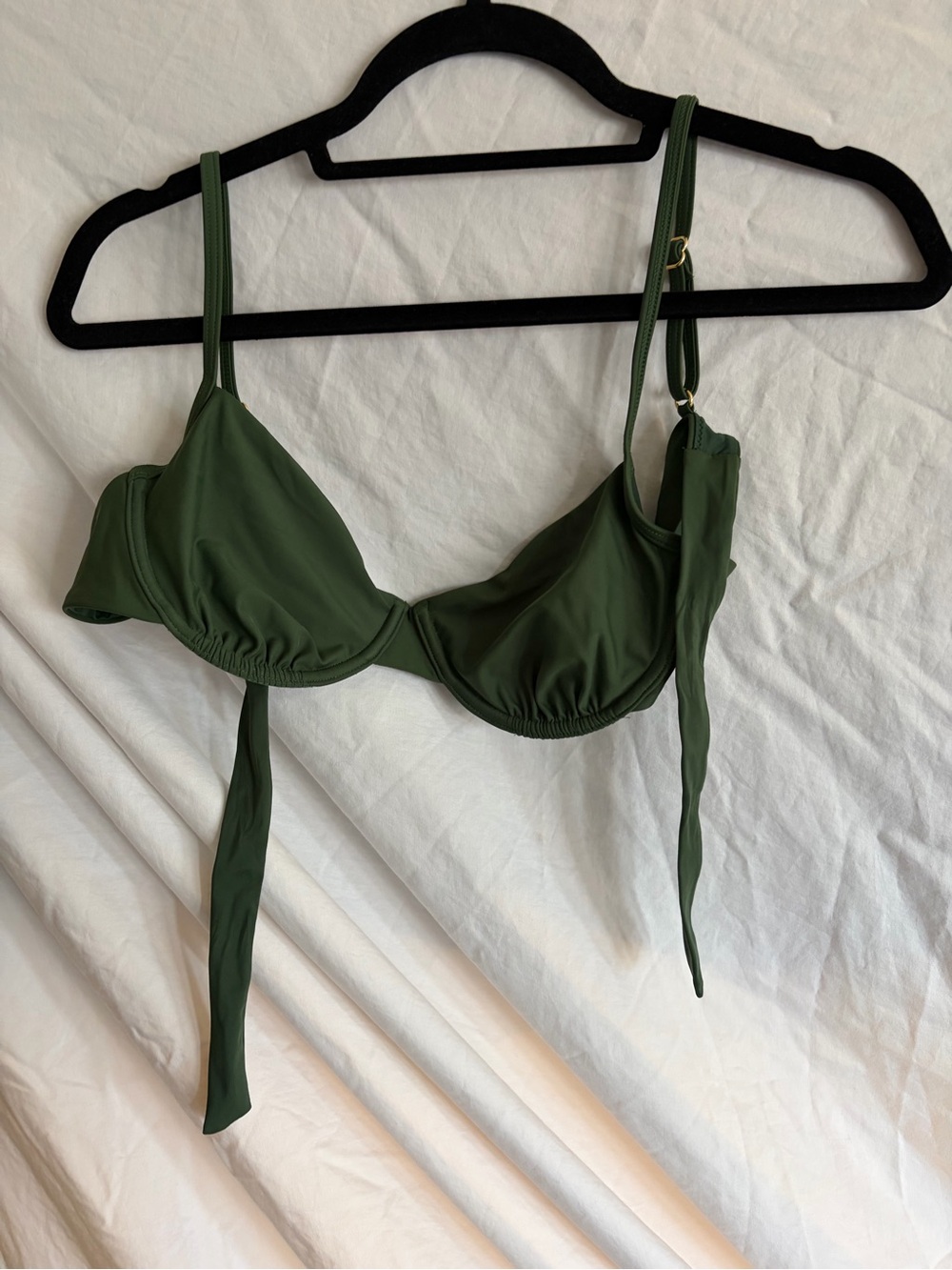 Quince Dark Olive Underwire Bikini Top